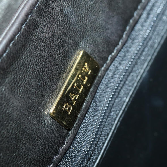 BALLY Backpack Leather Brown Gold Auth BA10063