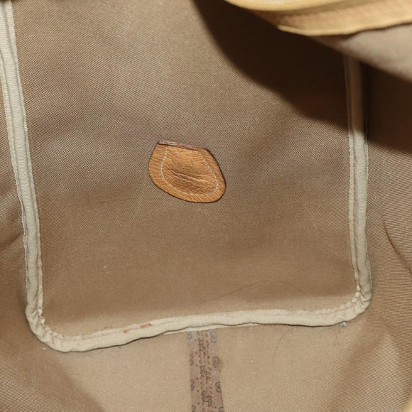 GUCCI Micro GG Supreme Boston Bag PVC Beige Gold Auth BA10065