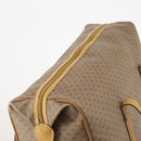 GUCCI Micro GG Supreme Boston Bag PVC Beige Gold Auth BA10065-6