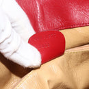 GUCCI Bamboo Shoulder Bag Suede 2way Red Gold 001 1577 2615 Auth BA10066-12