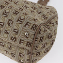 Salvatore Ferragamo Tote Bag Canvas Beige Gold Auth BA10067-11
