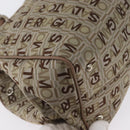 Salvatore Ferragamo Tote Bag Canvas Beige Gold Auth BA10067-12