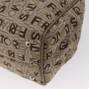 Salvatore Ferragamo Tote Bag Canvas Beige Gold Auth BA10067-13