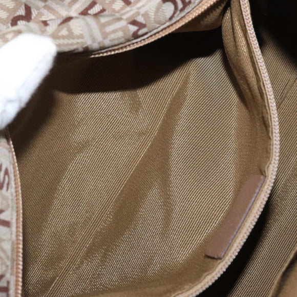 Salvatore Ferragamo Tote Bag Canvas Beige Gold Auth BA10067