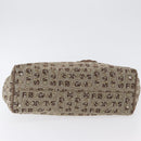 Salvatore Ferragamo Tote Bag Canvas Beige Gold Auth BA10067-9