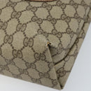 GUCCI GG Supreme Web Sherry Line Tote Bag PVC Beige Gold 39 02 003 Auth BA10068-9