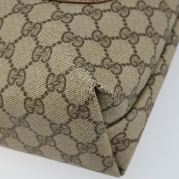 GUCCI GG Supreme Web Sherry Line Tote Bag PVC Beige Gold 39 02 003 Auth BA10068