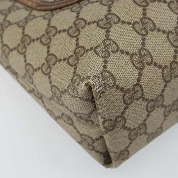 GUCCI GG Supreme Web Sherry Line Tote Bag PVC Beige Gold 39 02 003 Auth BA10068