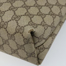 GUCCI GG Supreme Web Sherry Line Tote Bag PVC Beige Gold 39 02 003 Auth BA10068-15