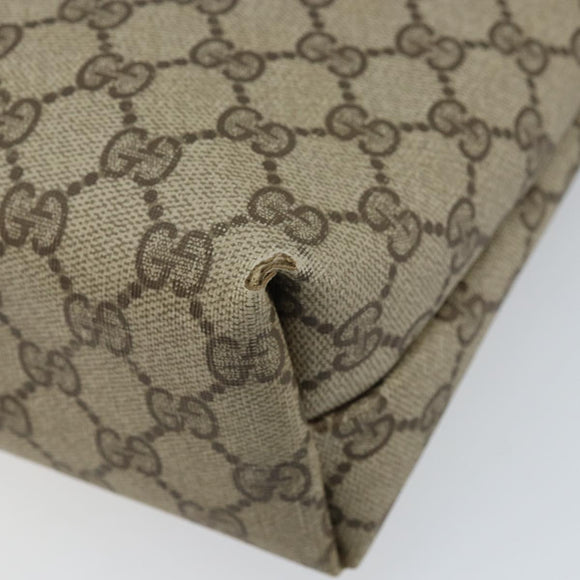 GUCCI GG Supreme Web Sherry Line Tote Bag PVC Beige Gold 39 02 003 Auth BA10068