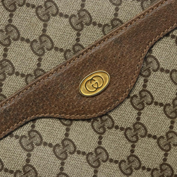 GUCCI GG Supreme Web Sherry Line Tote Bag PVC Beige Gold 39 02 003 Auth BA10068