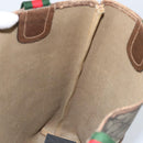 GUCCI GG Supreme Web Sherry Line Tote Bag PVC Beige Gold 39 02 003 Auth BA10068-19