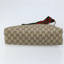 GUCCI GG Supreme Web Sherry Line Tote Bag PVC Beige Gold 39 02 003 Auth BA10068-5