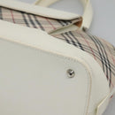 BURBERRY Nova Check Hand Bag Canvas Beige Auth BA1007-9