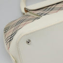BURBERRY Nova Check Hand Bag Canvas Beige Auth BA1007-14
