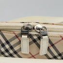 BURBERRY Nova Check Hand Bag Canvas Beige Auth BA1007-17