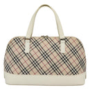BURBERRY Nova Check Hand Bag Canvas Beige Auth BA1007-3