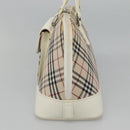 BURBERRY Nova Check Hand Bag Canvas Beige Auth BA1007-5