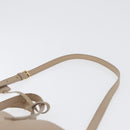 SAINT LAURENT Tote Bag Leather 2way Beige Gold Auth BA10070-14