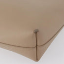 SAINT LAURENT Tote Bag Leather 2way Beige Gold Auth BA10070-17