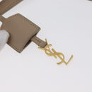 SAINT LAURENT Tote Bag Leather 2way Beige Gold Auth BA10070-18