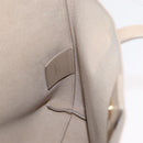 SAINT LAURENT Tote Bag Leather 2way Beige Gold Auth BA10070-20