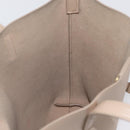 SAINT LAURENT Tote Bag Leather 2way Beige Gold Auth BA10070-21