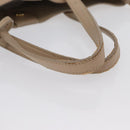 SAINT LAURENT Tote Bag Leather 2way Beige Gold Auth BA10070-7