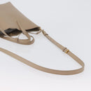 SAINT LAURENT Tote Bag Leather 2way Beige Gold Auth BA10070-9