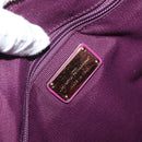Salvatore Ferragamo Hand Bag Patent leather Purple Gold Auth BA10072-16
