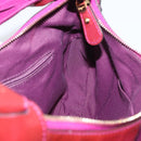 Salvatore Ferragamo Hand Bag Patent leather Purple Gold Auth BA10072-18