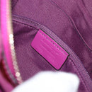 Salvatore Ferragamo Hand Bag Patent leather Purple Gold Auth BA10072-22