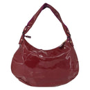 Salvatore Ferragamo Hand Bag Patent leather Purple Gold Auth BA10072-3