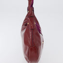 Salvatore Ferragamo Hand Bag Patent leather Purple Gold Auth BA10072-5