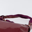 Salvatore Ferragamo Hand Bag Patent leather Purple Gold Auth BA10072-8