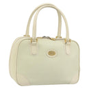 GUCCI Hand Bag Leather Ivory Gold Auth BA10073-1