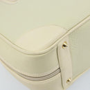 GUCCI Hand Bag Leather Ivory Gold Auth BA10073-14