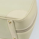GUCCI Hand Bag Leather Ivory Gold Auth BA10073-15