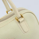 GUCCI Hand Bag Leather Ivory Gold Auth BA10073-10