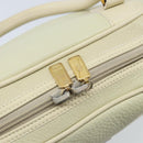 GUCCI Hand Bag Leather Ivory Gold Auth BA10073-18