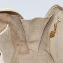 GUCCI Hand Bag Leather Ivory Gold Auth BA10073-21