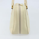 GUCCI Hand Bag Leather Ivory Gold Auth BA10073-3