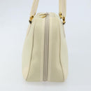 GUCCI Hand Bag Leather Ivory Gold Auth BA10073-4