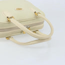 GUCCI Hand Bag Leather Ivory Gold Auth BA10073-7