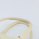GUCCI Hand Bag Leather Ivory Gold Auth BA10073-8