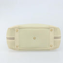 GUCCI Hand Bag Leather Ivory Gold Auth BA10073-5