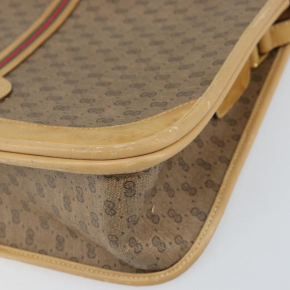 GUCCI Micro GG Supreme Shoulder Bag PVC Beige Gold 001 104 0551 Auth BA10075