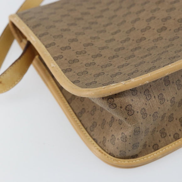 GUCCI Micro GG Supreme Shoulder Bag PVC Beige Gold 001 104 0551 Auth BA10075