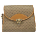GUCCI Micro GG Supreme Shoulder Bag PVC Beige Gold Auth BA10076-2