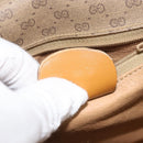GUCCI Micro GG Supreme Shoulder Bag PVC Beige Gold Auth BA10076-22
